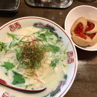 Vegan ramen + ramen egg at Shugetsu in Osaka