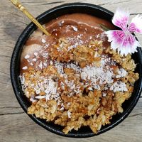 Smoothie bowl at Cafe Bizarro in Itacare