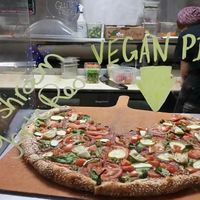 daily vegan slice at Pieces Pizza By the Slice in Sacramento