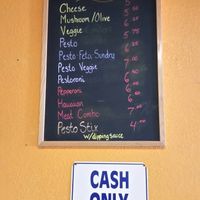 menu at Pieces Pizza By the Slice in Sacramento