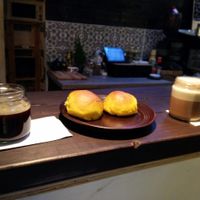 Fika (coffee break) at Lådan. The Lussekatter (saffronbuns) were freshly made and still warm! yum!  at Ladan in Malmo