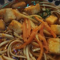 Tofu noodles with chilli sauce at Nice N Sleazy - Old Fashioned Street Food in Glasgow