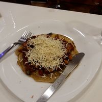 Chickpea veggie enchilada (topping is tofu, not cheese) at 1o9 Cafe in Udaipur