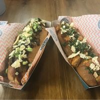 Duck and tikka hot dogs.  at Not Dogs in Birmingham