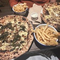 Dalla terra + sandy b + fries (all vegan)  at Sandbar in Manchester