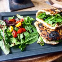 Vegan salmon sandwich  at Sandbar in Manchester