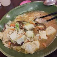 Soup with rice and stinky tofu at Jiā Yún SùShí 家畇素食 in Hualien