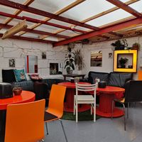 Terrace outside at Burger Box in Tallinn