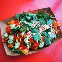 Kimchi covered potato at Burger Box in Tallinn