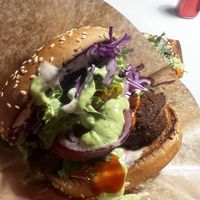 Falafel burger  at Burger Box in Tallinn