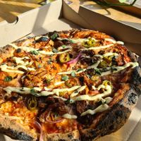 BBQ chicken pizza at Red Sparrow Pizza in Collingwood