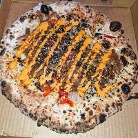 This was a special, with Asian inspired flavours. at Red Sparrow Pizza in Collingwood