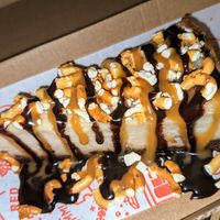 Salted caramel pretzel cheesecake at Red Sparrow Pizza in Collingwood