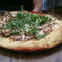 Mushroom pizza at Red Sparrow Pizza in Collingwood