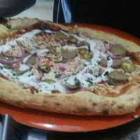 Mock meat pizza! at Red Sparrow Pizza in Collingwood