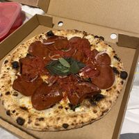 Salami and hot honey pizzaa  at Red Sparrow Pizza in Collingwood