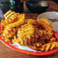 Waffle fries at Red Sparrow Pizza in Collingwood