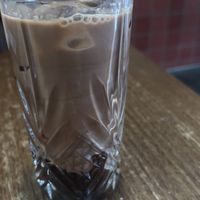 Iced chocolate with oat  at Red Sparrow Pizza in Fitzroy