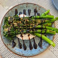 broccolini w/balsamic cream: good and esp loved the balsamic cream at Red Sparrow Pizza in Fitzroy