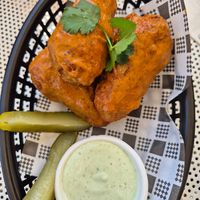 Pineapple chipotle lime not wings $17: amazing texture, can taste the chipotle, but not the pineapple or lime at Red Sparrow Pizza in Fitzroy