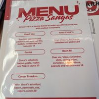 Menu at Red Sparrow Pizza in Fitzroy
