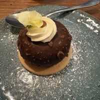 Almond and Dark Chocolate mousse (GF)   at Red Sparrow Pizza & Rooftop Bar in Fitzroy