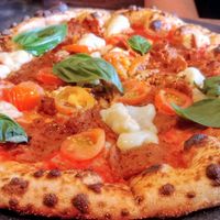 Classic pizza with pepperoni at Red Sparrow Pizza in Collingwood