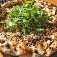 Mushroom pizza at Red Sparrow Pizza in Collingwood