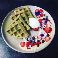 Hulk waffles!! at The Cake Collective in Moonee Ponds