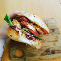 Schnity burger  at The Cake Collective in Moonee Ponds