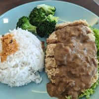 Cultlet Rice with mushroom sauce at 18CTEA in Ipoh