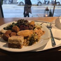 Assorted vegan dishes   at Tibits - Falkenstrasse in Zurich