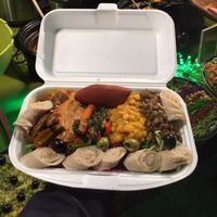 take away / bit of everything  at Merkamo Ethiopian in East London