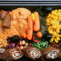 delicious mixed plate at Merkamo Ethiopian in East London