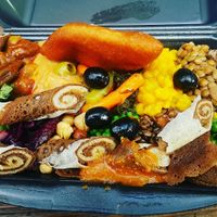 traditional plate at Merkamo Ethiopian in East London
