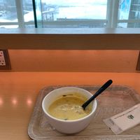 Veggie corn chowder soup at HND - True Soup in Tokyo