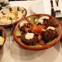 Falafel bowl, and houmous at Restaurante Beirut in Gran Canaria