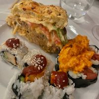Mushroom burger vegan sushi at Lila in Sarasota