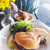 Mushroom burger  at Lila in Sarasota