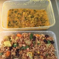 veggie biryani and chickpea curry - sooo yummy! at Persian Palate - Ayala Mall in Cebu