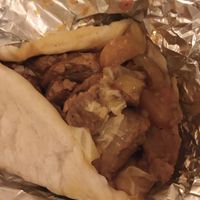 Veggie meat wrap (ask for it to be vegan) wrapped up nicely for takeaway.  at Persian Palate - Ayala Mall in Cebu