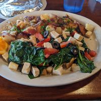Greek tofu scramble at Cowboys Corner Cafe in Watsonville