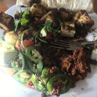 Papas loco without the cheese and sour cream and I added the Zen tofu and Soyrizo. Tasty and very filling! at Orphan Breakfast House in Sacramento