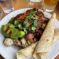 Papas Loco- minus cheese and sour cream, add soyrizo at Orphan Breakfast House in Sacramento