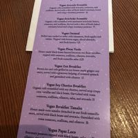 Oct, 2019 menu options at Orphan Breakfast House in Sacramento