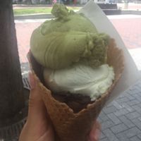 three vegan labelled flavours  at Ice-cream Sladoria House in Varna