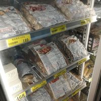 freezer containing vegan faux meat products in organic store (Guofu 10th street) at Farmers' Market '花蓮市農會超市' in Hualien