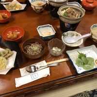 Dinner 2 in April 2019 with lots of seasonal vegetables  at Yudanaka Seifuso in Yamanouchi