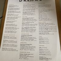 Drinks list clearly labelled   at Mowgli - Water St in Liverpool