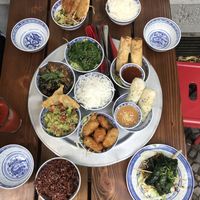 Plenty food for 3  at 1990 Vegan Living in Berlin